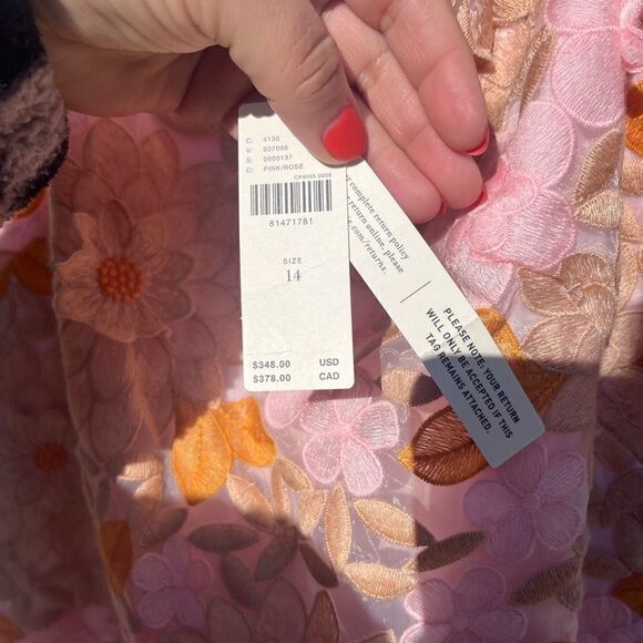 Anthropologie Floral Appliqué Dress NWT - Picture 6 of 12